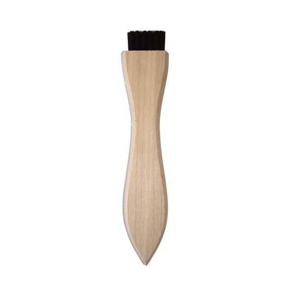 2 x 6 Row 0.012" Nylon Bristle and Wood Handle Applicator Brush